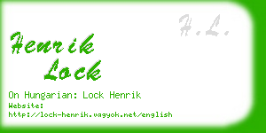 henrik lock business card